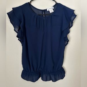 Monteau Navy Blue Top